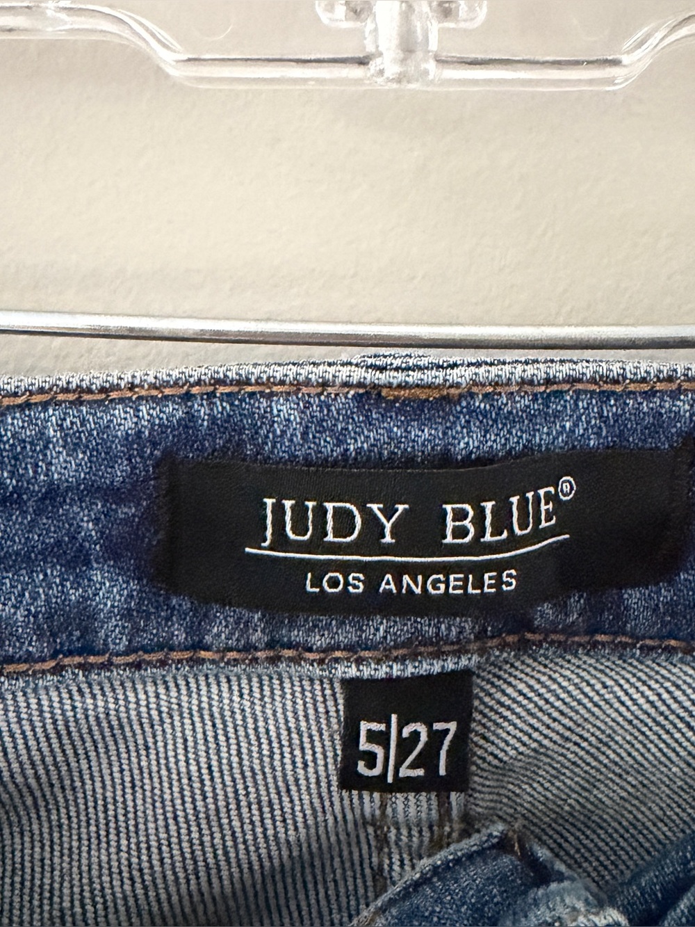 Judy Blue Relaxed Fit Jeans Sunflower Embroidered Raw Hem Stretch Size 5/27 - Picture 5 of 7